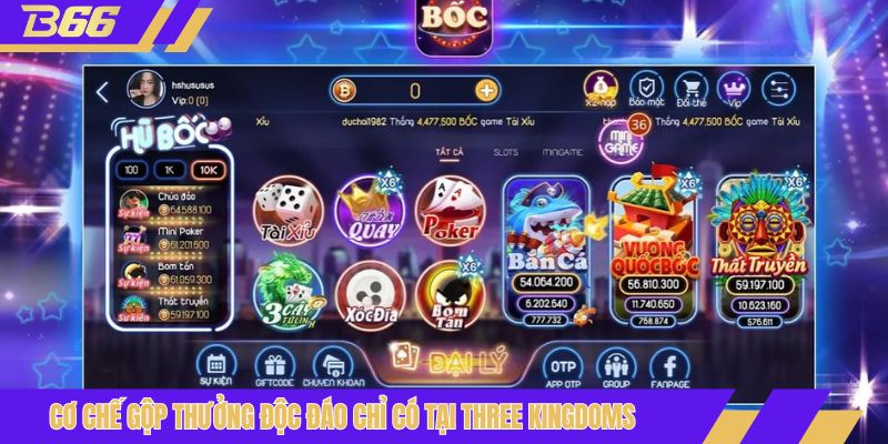 Cơ chế gộp thưởng độc đáo chỉ có tại Three Kingdoms